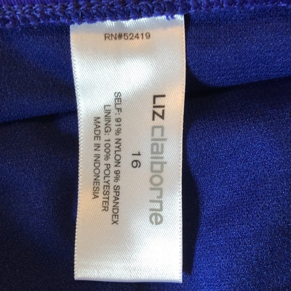 LIZ CLAIBORNE size 16 Skirted-Ruffle Bathing Suit Bottom PURPLE Ruched $68 NEW - Picture 9 of 14